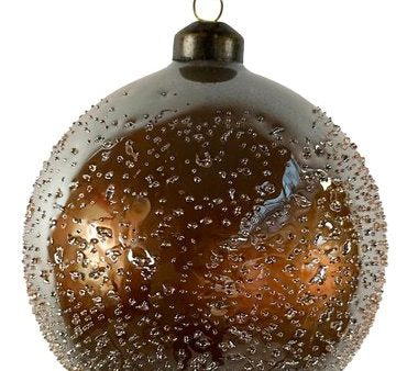 66123 Glass Ball Iced Brown Supply