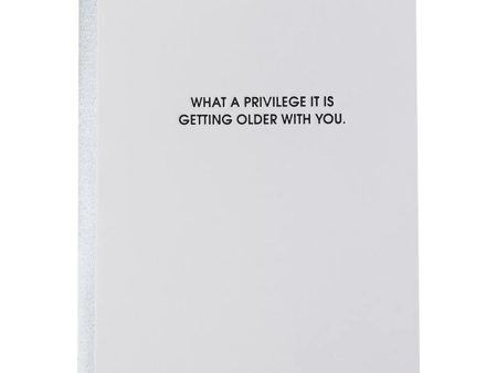 Getting Older With You Letterpress Card on Sale