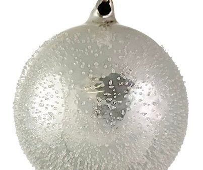 67299 Glass Ball White Iced 15cm Online Sale