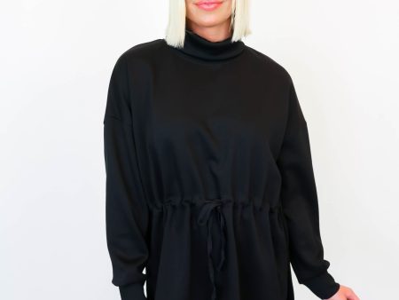 Hilary Mock Neck Long Sleeve | Black on Sale