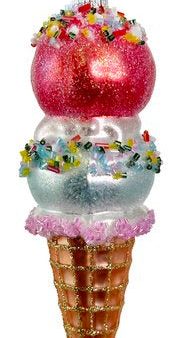 65914 Glass Ice Cream Ornament Supply