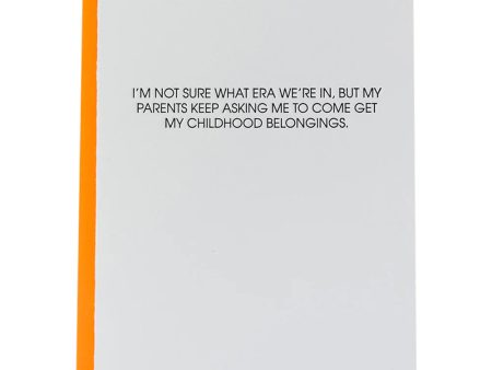 Childhood Belongings Letterpress Card Fashion