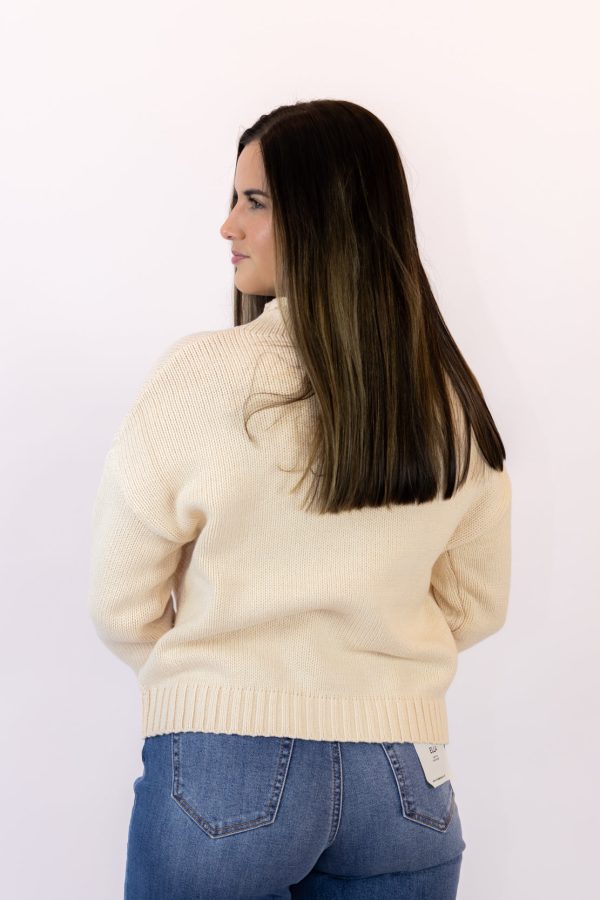 Kira Mock Neck Sweater | Natural For Sale