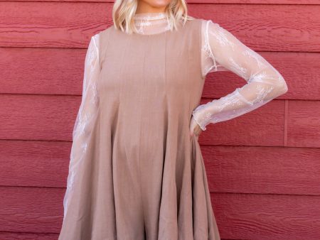 Jenny Wide Leg Romper | Mocha on Sale