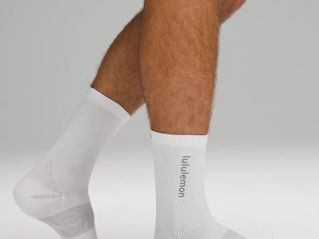 Men s Power Stride Crew Sock | White For Discount