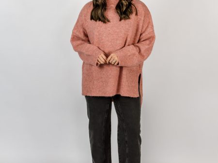 Jilian Mock Neck Sweater | Raspberry For Cheap