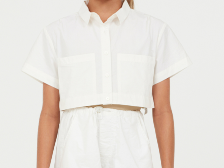 Oyster Cropped Button Down Online now