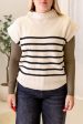 Layla Striped Sweater Vest | Cream Black Discount