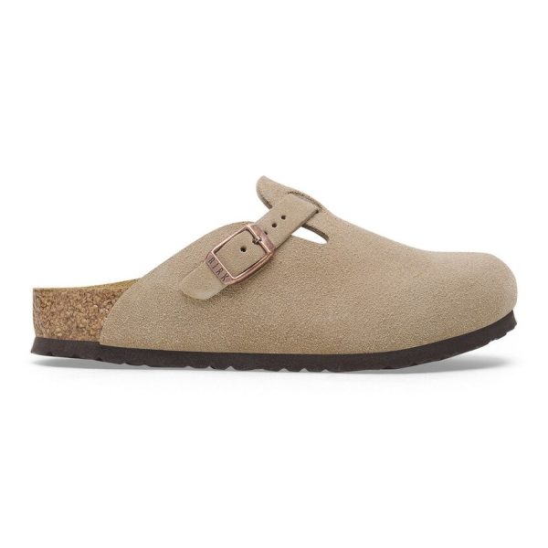 Birkenstock Boston Kids Suede N | Taupe For Discount