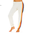 5 Stripe Womens Sweatpant Vintage White Online Hot Sale