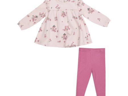 Angel Dear Ruffle Top Tunic & Rib Legging | French Terry Woodsorrel Supply