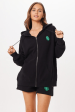 Black Tulum Jet Setter Surf Wash Zip Up Online now