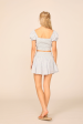 VH x OD - Chambray Blue w  Ivory Eyelet Smocked Crop Top Hot on Sale