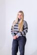 Valerie Striped Turtleneck Sweater | Charcoal For Cheap