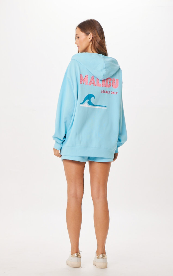 Tropical Blue Malibu Jet Setter Surf Wash Zip Up Fashion