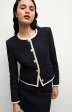 Mabel Cotton Jacket In Navy For Sale