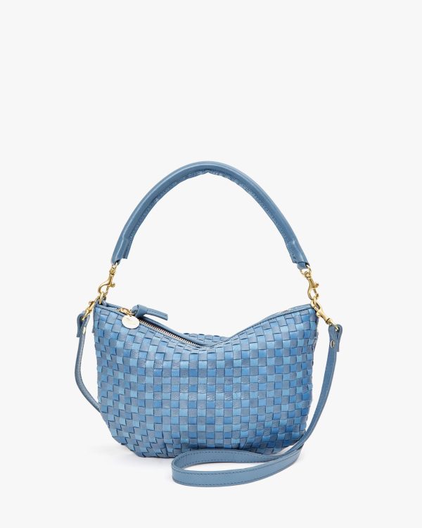 Petite Moyen Messenger in Woven Denim Discount