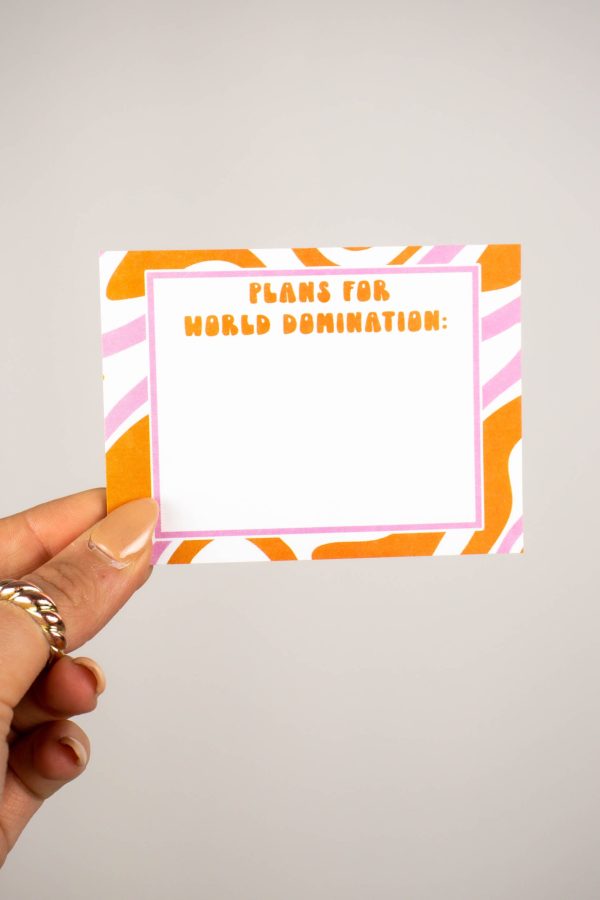 Plans For World Domination Sticky Notes on Sale