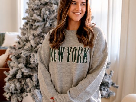 New York Knit Sweater | Heather Grey Online now