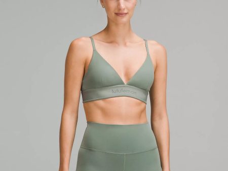 License to Train Triangle Bra Light Support, A B Cup *Logo | Grey Eucalyptus Fashion