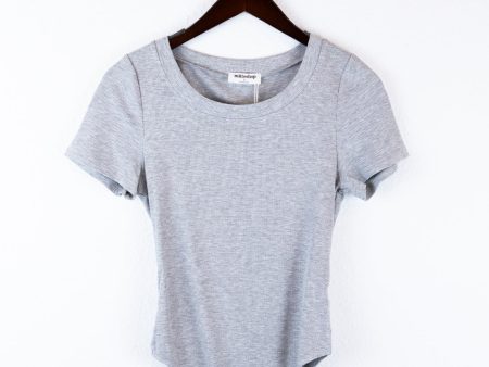 Giselle Round Neck Bodysuit | Heather Grey on Sale