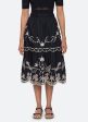 Kingsley Embroidered Skirt in Black Sale