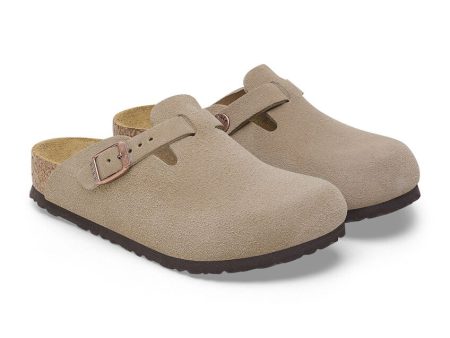 Birkenstock Boston Kids Suede N | Taupe For Discount