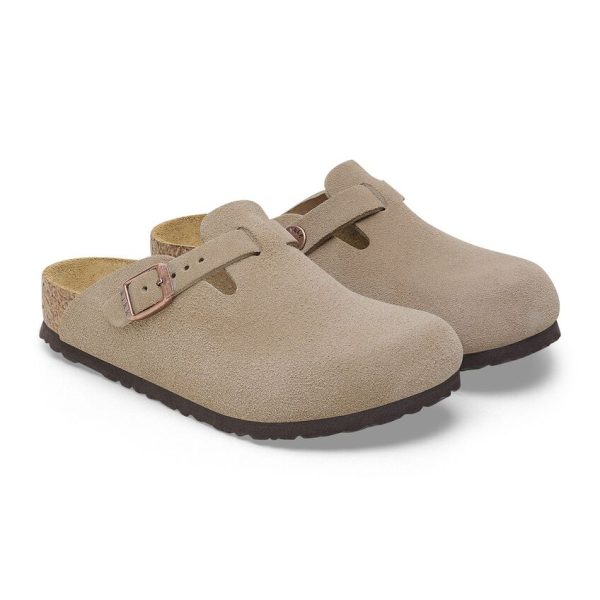 Birkenstock Boston Kids Suede N | Taupe For Discount