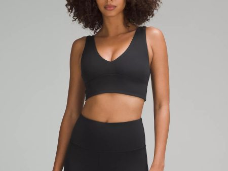 lululemon Align™ V-Neck Bra Light Support, C D Cup | Black Hot on Sale