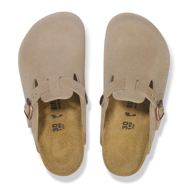 Birkenstock Boston Kids Suede N | Taupe For Discount