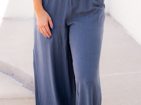 Cynthia Elastic Waist Pants | Indigo For Sale