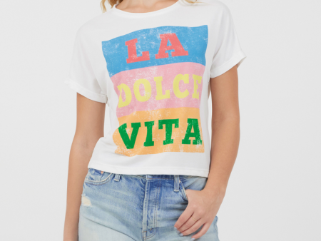 La Dolce Vita White Destination Printed Tee Supply