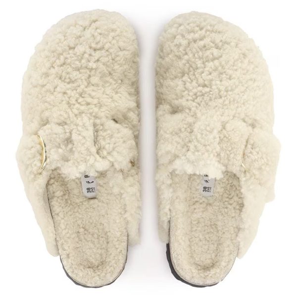 Birkenstock Boston Big Buckle Shearling N | Teddy Eggshell Cheap