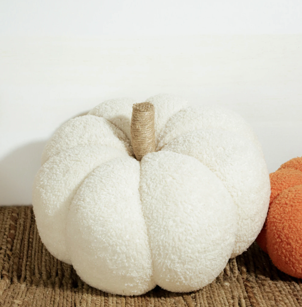 12  White Teddy Cloth Pumpkin PDR2309 Hot on Sale