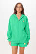 Surf Green Capri Jet Setter Surf Wash Zip Up Online now