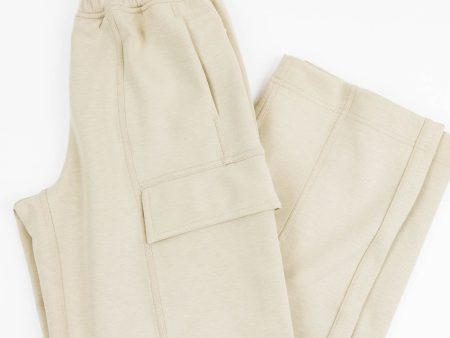 Cotton-Blend Double-Knit Mid-Rise Cargo Pant 31  | Mojave Tan Fashion