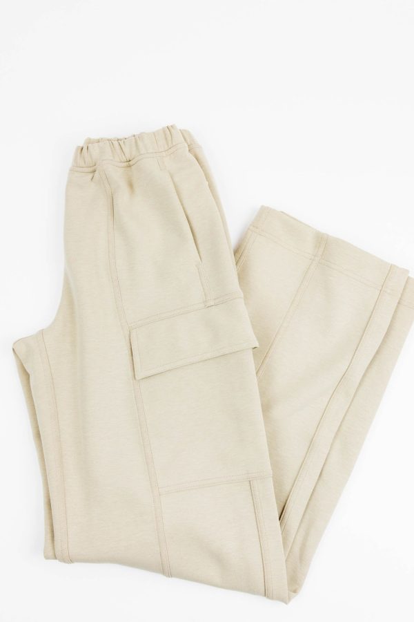 Cotton-Blend Double-Knit Mid-Rise Cargo Pant 31  | Mojave Tan Fashion