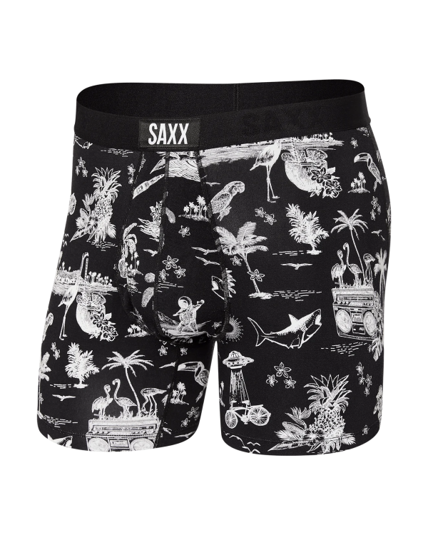 Ultra Super Soft Boxer Brief | Black Astro Surf & Turf Fashion