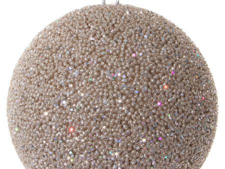 52669 Glitter Bead Ball Champagne For Cheap