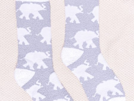 Ivory Ella Allover Ellies Fuzzy Sock Online now