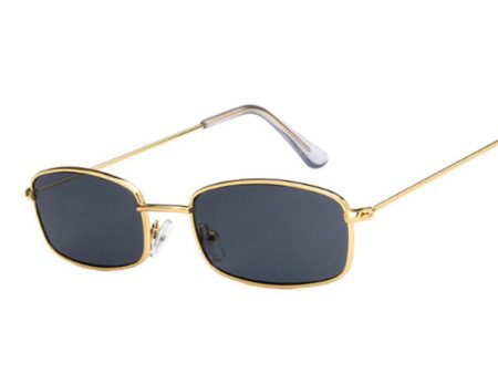 Rectangle Sunglasses | Gold Grey For Sale