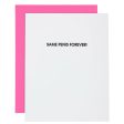 Same Penis Forever Letterpress Card Online Sale