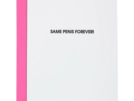 Same Penis Forever Letterpress Card Online Sale