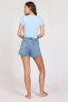 Surf LA  Surfside Blue Rib Hacci Cropped Tee Online Hot Sale