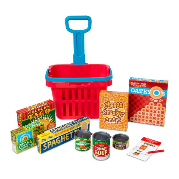 Fill & Roll Grocery Basket Play Set For Cheap