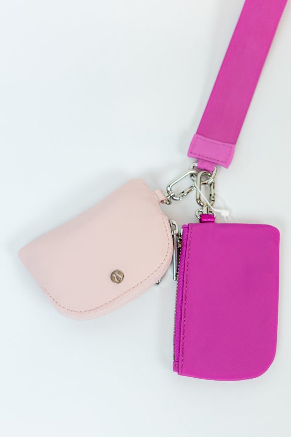 Dual Pouch Wristlet | Pow Pink Tone Flush Pink Online