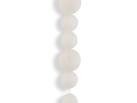 54442E 72  White PomPom Garland on Sale