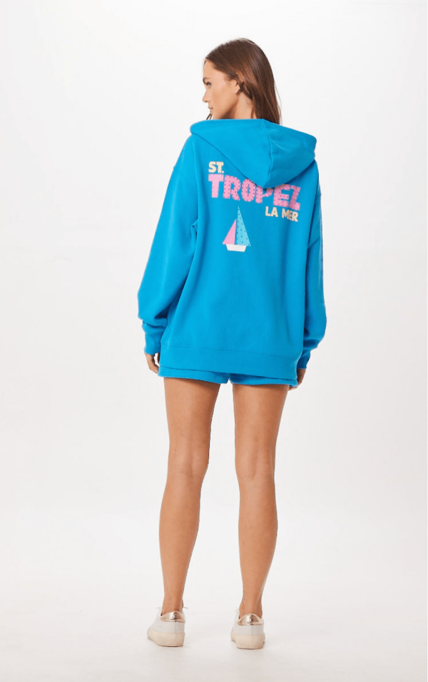 Bright Blue St. Tropez Jet Setter Surf Wash Zip Up Online Sale