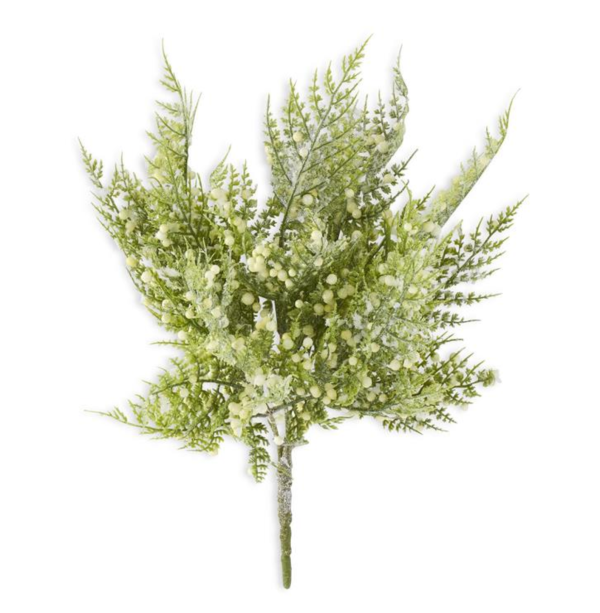 55096A 13  Glittered Snowy Fern Hot on Sale