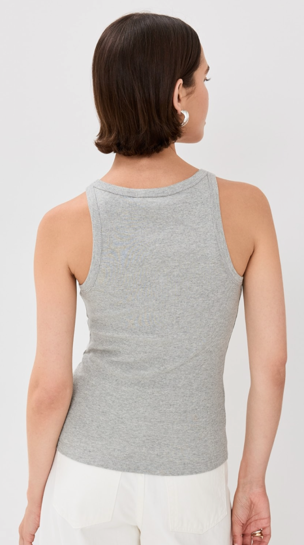 Jennifer Rib Tank Heather Grey Discount